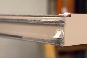 Fuzzy vinyl window weatherstripping